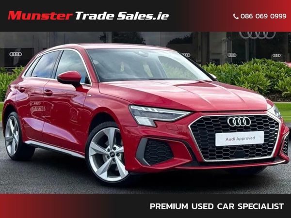 Audi A3 Hatchback, Petrol Plug-in Hybrid, 2021, Red