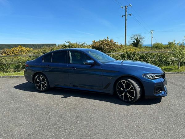 BMW 5-Series Saloon, Petrol Plug-in Hybrid, 2023, Blue