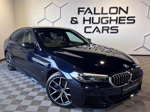 BMW 5-Series Saloon, Petrol Hybrid, 2020, Black