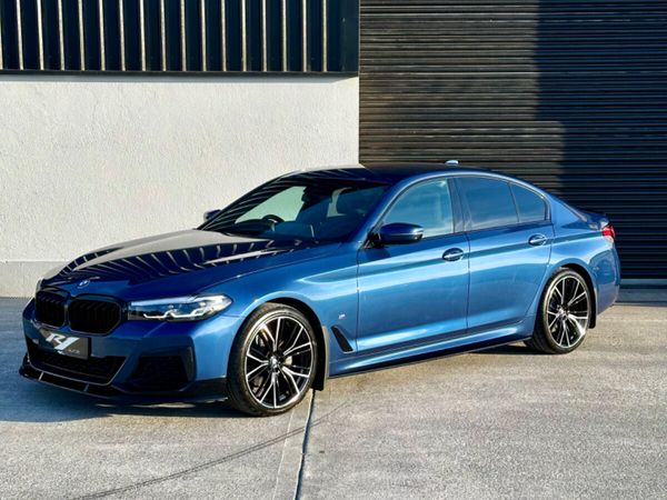 BMW 5-Series Saloon, Diesel Hybrid, 2021, Blue