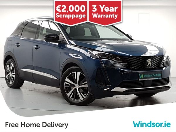 Peugeot 3008 MPV, Petrol Plug-in Hybrid, 2022, Blue