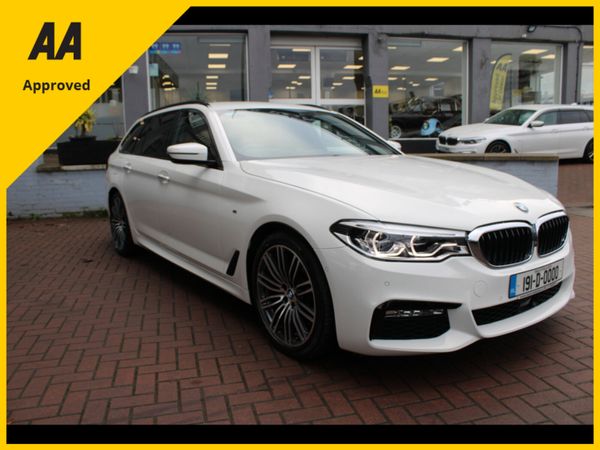 BMW 5-Series Estate, Petrol, 2019, White
