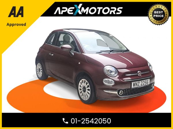 Fiat 500 Hatchback, Petrol, 2016, Red