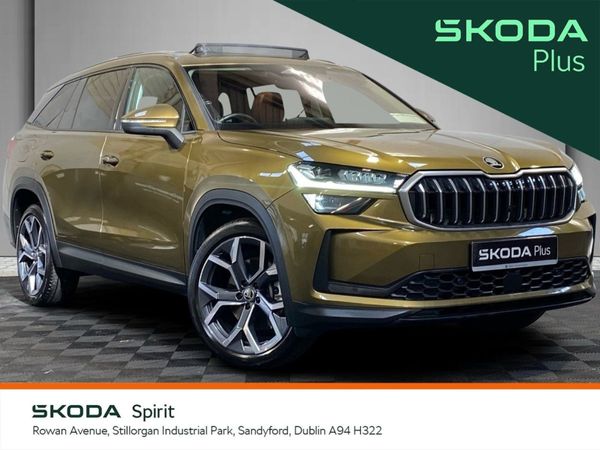 Skoda Kodiaq SUV, Petrol Plug-in Hybrid, 2024, Gold