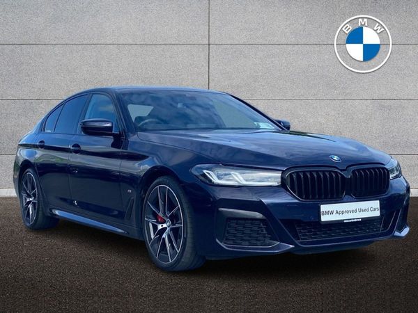 BMW 5-Series Saloon, Diesel Hybrid, 2021, Blue