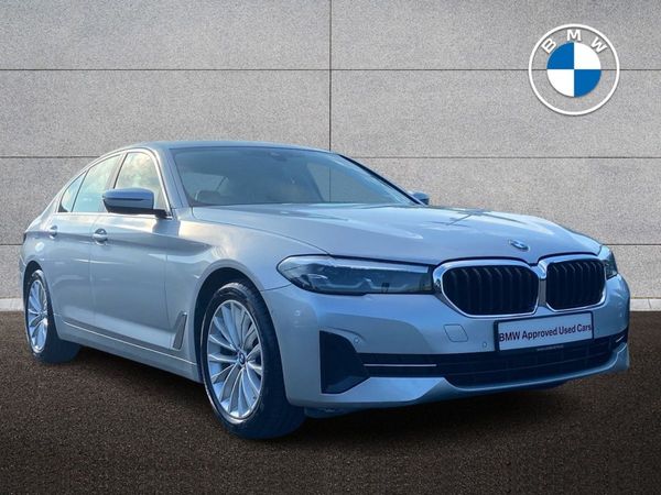 BMW 5-Series Saloon, Diesel Hybrid, 2021, Silver