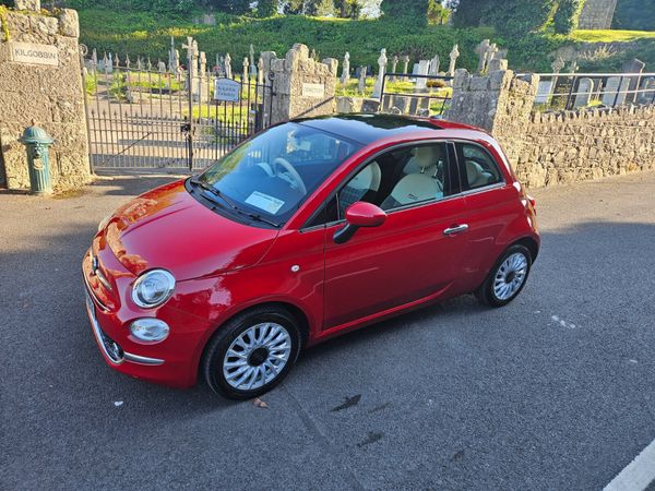 Fiat 500 Hatchback, Petrol, 2019, Red