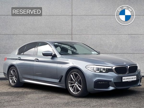 BMW 5-Series Saloon, Diesel Hybrid, 2020, Blue