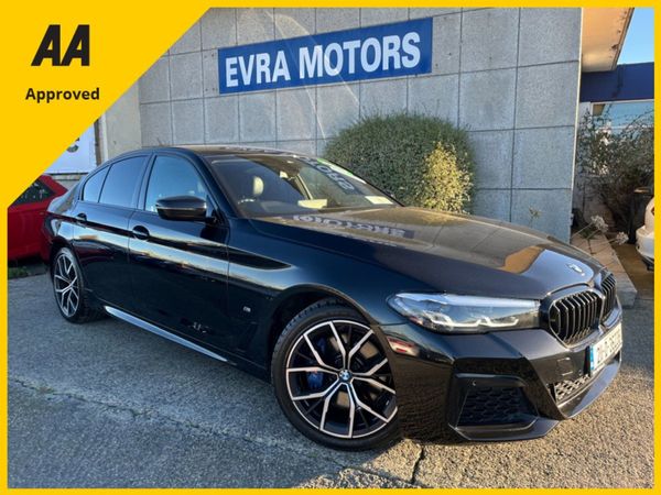 BMW 5-Series Saloon, Petrol Hybrid, 2021, Black