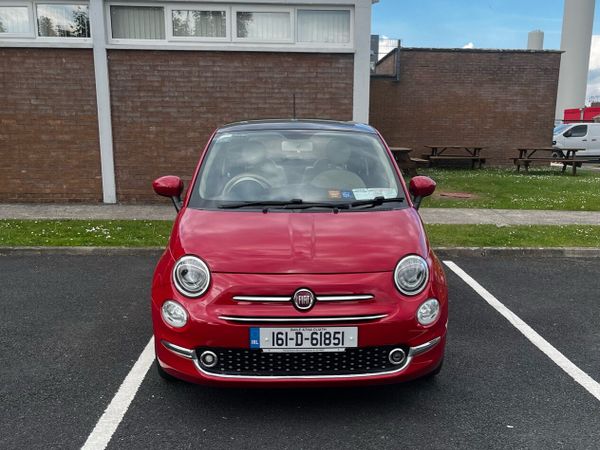 Fiat 500 Hatchback, Petrol, 2016, Red