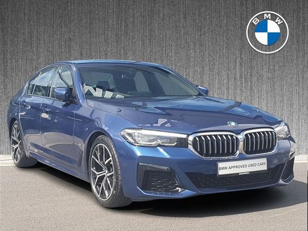 BMW 5-Series Saloon, Diesel Hybrid, 2022, Blue