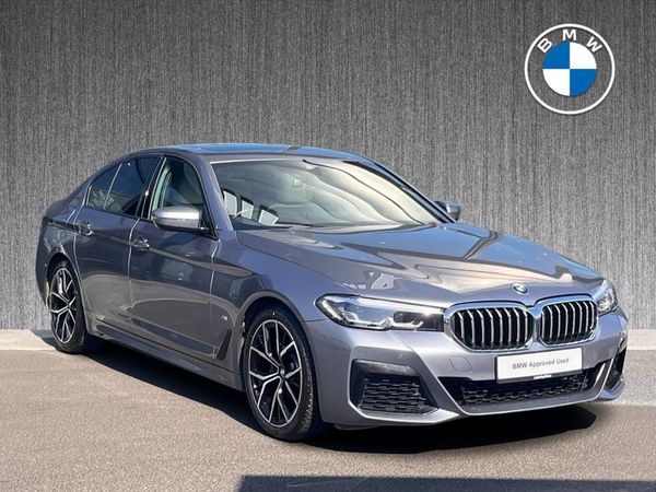 BMW 5-Series Saloon, Diesel Hybrid, 2022, Blue