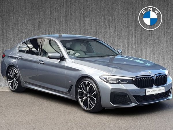 BMW 5-Series Saloon, Diesel Hybrid, 2021, Blue