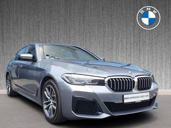 BMW 5-Series Saloon, Petrol Plug-in Hybrid, 2021, Blue