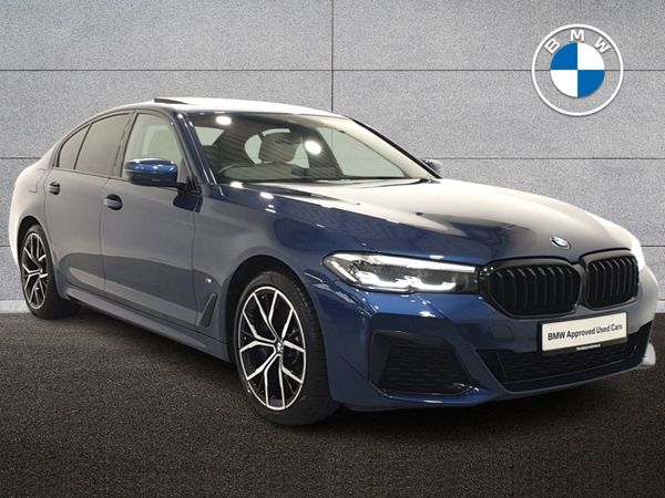 BMW 5-Series Saloon, Petrol Plug-in Hybrid, 2022, Blue