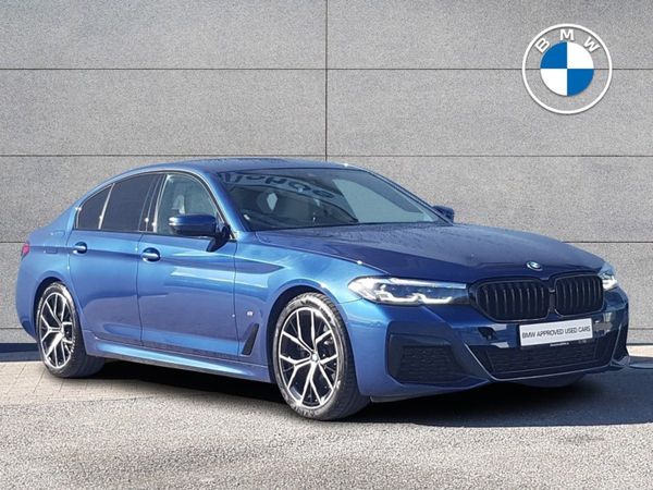 BMW 5-Series Saloon, Diesel Hybrid, 2022, Blue