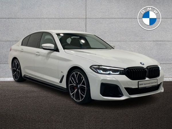 BMW 5-Series Saloon, Diesel Hybrid, 2022, White