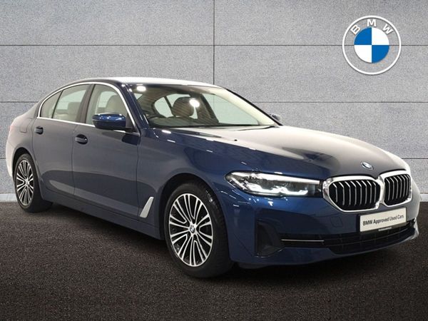 BMW 5-Series Saloon, Diesel Hybrid, 2022, Blue