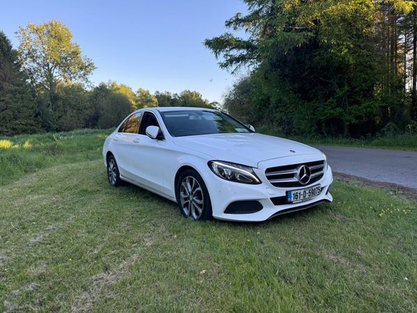 Mercedes-Benz C-Class Saloon, Diesel Hybrid, 2016, White