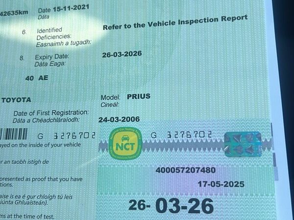 Toyota Prius Hatchback, Petrol Hybrid, 2006, Green