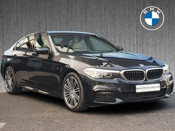 BMW 5-Series Saloon, Petrol, 2019, Black