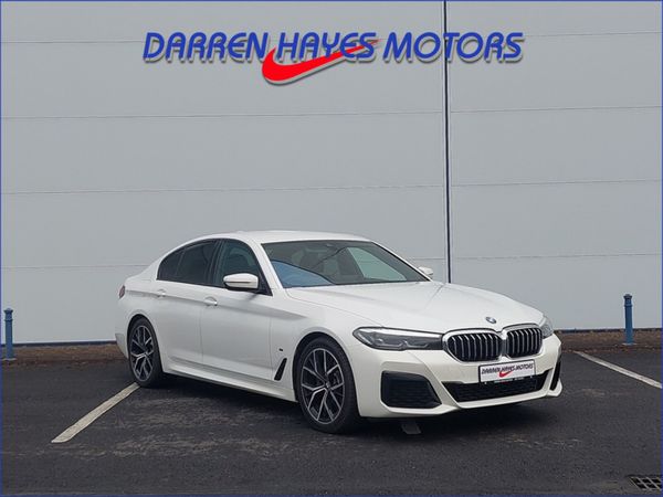 BMW 5-Series Saloon, Diesel Hybrid, 2021, White