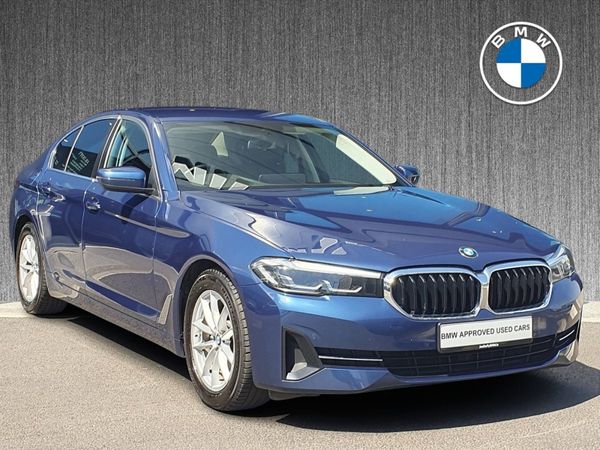 BMW 5-Series Saloon, Diesel Hybrid, 2021, Blue