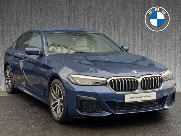 BMW 5-Series Saloon, Petrol Plug-in Hybrid, 2021, Blue