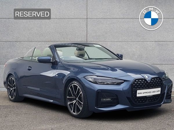BMW 4-Series Cabriolet, Diesel Hybrid, 2021, Blue