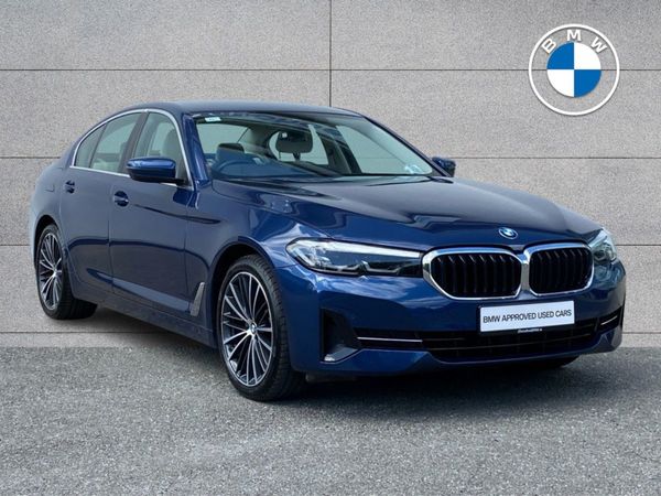 BMW 5-Series Saloon, Diesel Hybrid, 2022, Blue