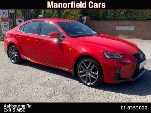 Lexus IS Saloon, Petrol Hybrid, 2017, Red