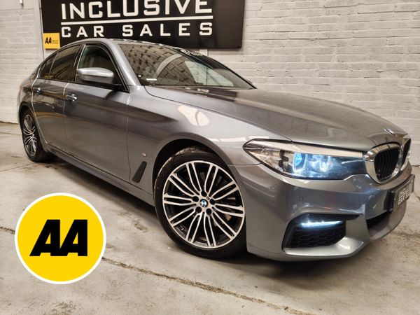 BMW 5-Series Saloon, Petrol Hybrid, 2019, Blue