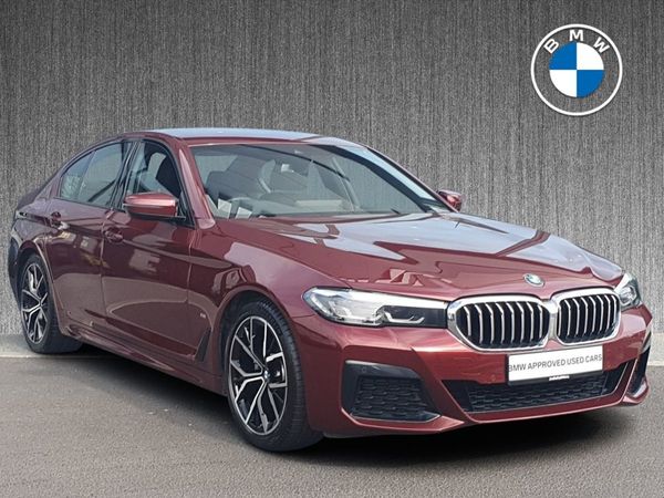 BMW 5-Series Saloon, Diesel Hybrid, 2023, Red