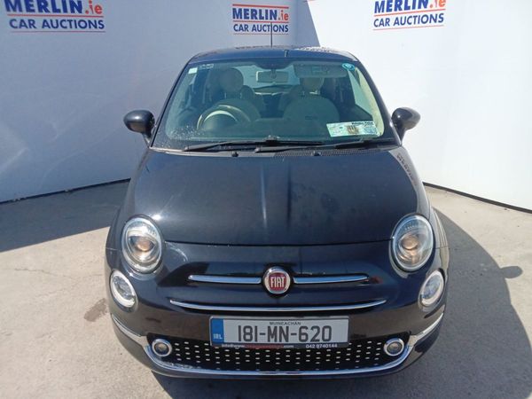 Fiat 500 Hatchback, Petrol, 2018, Black