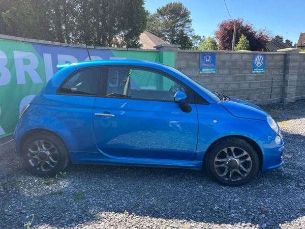 Fiat 500 Hatchback, Petrol, 2015, Blue
