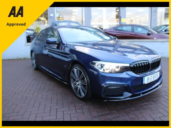 BMW 5-Series Saloon, Petrol Hybrid, 2019, Blue