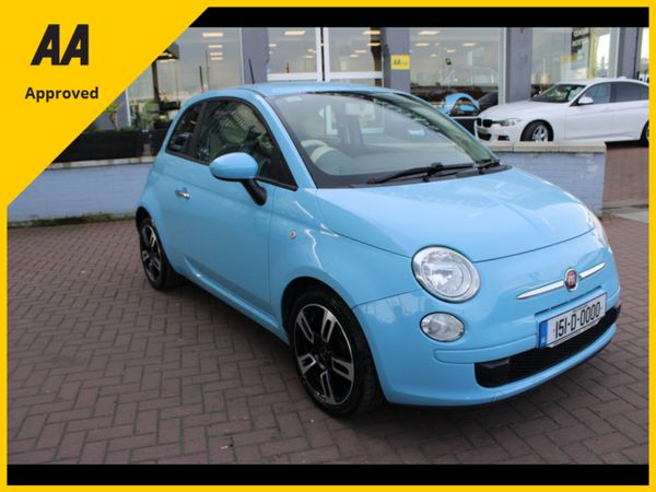 Fiat 500 Hatchback, Petrol, 2015, Blue