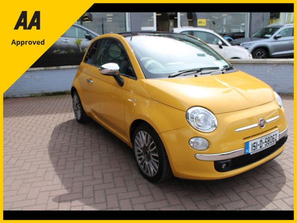 Fiat 500 Hatchback, Petrol, 2015, Yellow