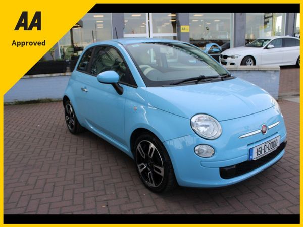 Fiat 500 Hatchback, Petrol, 2015, Blue