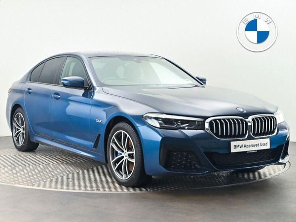 BMW 5-Series Saloon, Petrol Plug-in Hybrid, 2023, Blue
