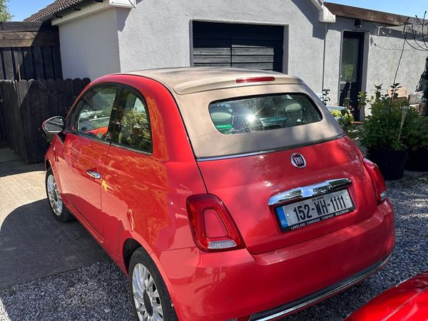 Fiat 500C Convertible, Petrol, 2015, Pink