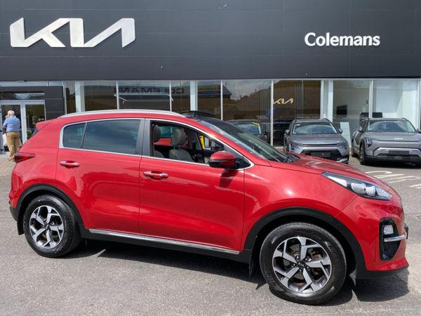 Kia Sportage SUV, Diesel Hybrid, 2020, Red