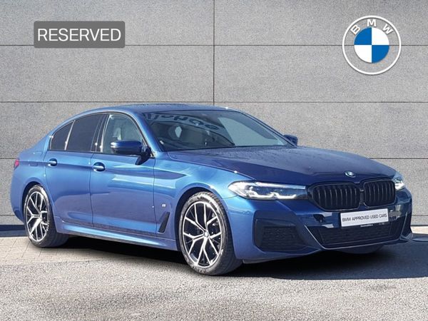 BMW 5-Series Saloon, Diesel Hybrid, 2022, Blue