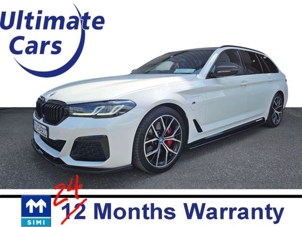 BMW 5-Series Estate, Petrol Plug-in Hybrid, 2023, White
