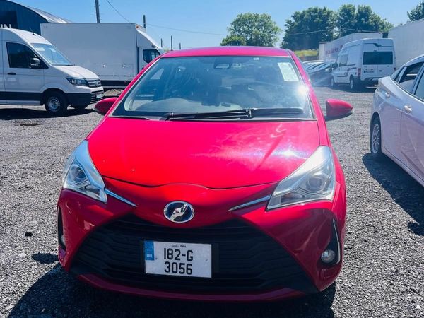 Toyota Vitz Hatchback, Petrol Hybrid, 2018, Red