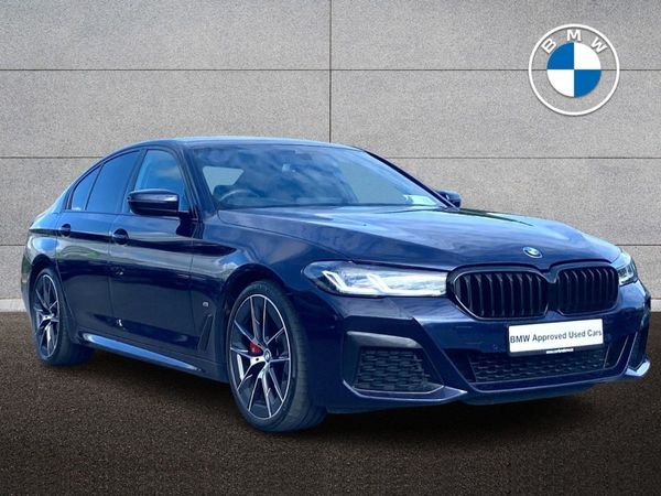 BMW 5-Series Saloon, Diesel Hybrid, 2021, Blue