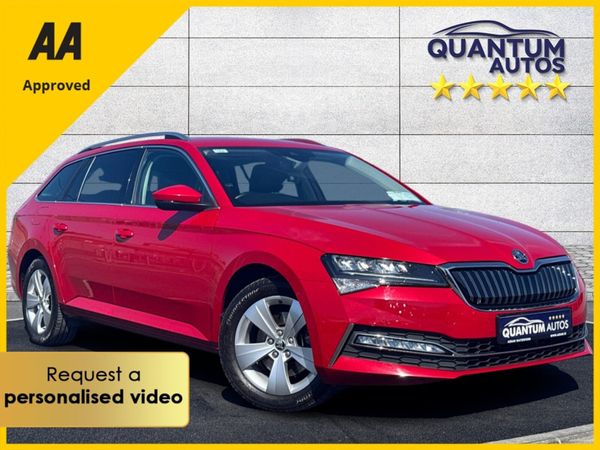 Skoda Superb Estate, Petrol Plug-in Hybrid, 2021, Red