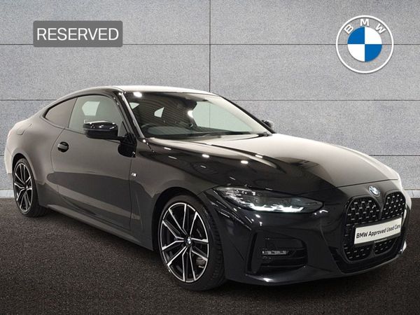 BMW 4-Series Coupe, Diesel Hybrid, 2021, Black