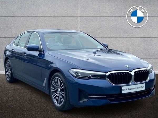 BMW 5-Series Saloon, Diesel Hybrid, 2022, Blue