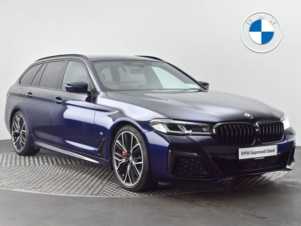 BMW 5-Series Estate, Diesel Hybrid, 2024, Blue